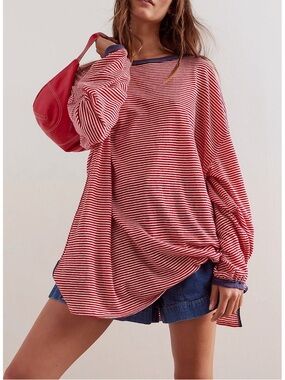 Free People / We The Free Veronica Oversized Striped Tee